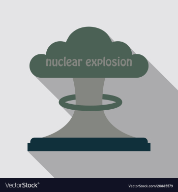 The explosion of the atomic bomb and nuclear vector image The explosion of the atomic bomb and nuclear vector image