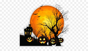 The Halloween Tree Jack-o'-lantern Haunted house Clip art - haunted house 