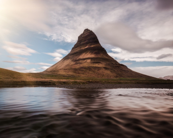 The Kirkjufell mountain in Iceland The Kirkjufell mountain in Iceland