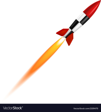 The launch of a white background vector image The launch of a white background vector image