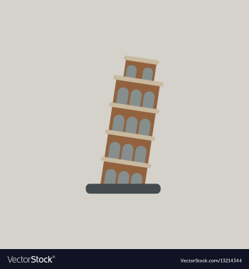 The leaning tower of pisa vector image The leaning tower of pisa vector image