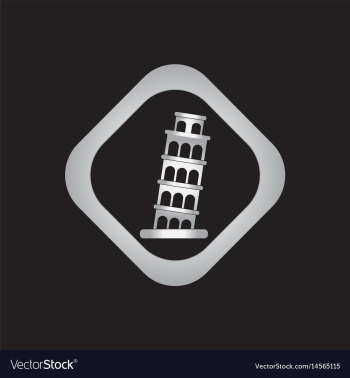 The leaning tower of pisa vector image The leaning tower of pisa vector image