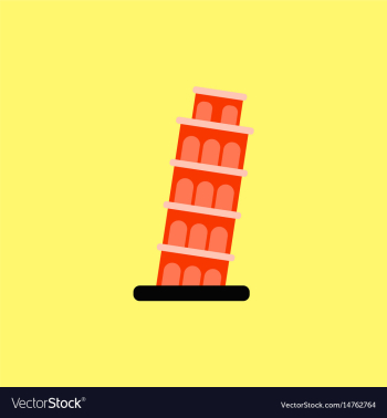 The leaning tower of pisa vector image The leaning tower of pisa vector image