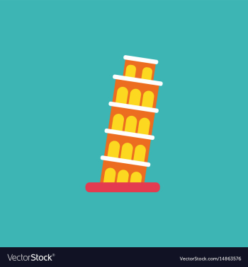 The leaning tower of pisa vector image The leaning tower of pisa vector image