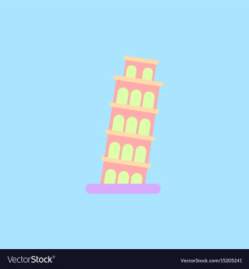 The leaning tower of pisa vector image The leaning tower of pisa vector image
