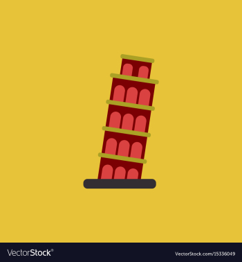 The leaning tower of pisa vector image The leaning tower of pisa vector image