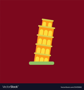 The leaning tower of pisa vector image The leaning tower of pisa vector image
