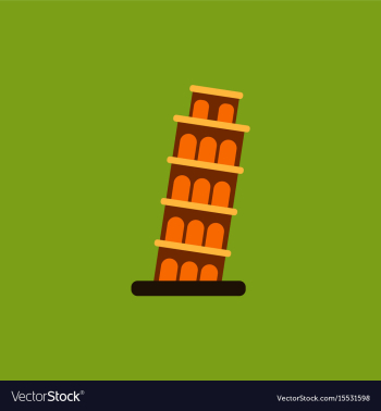 The leaning tower of pisa vector image The leaning tower of pisa vector image
