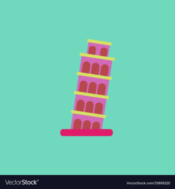 The leaning tower of pisa vector image The leaning tower of pisa vector image
