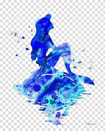The Little Mermaid Ariel watercolor wrapped canvas, Ariel Rapunzel Minnie Mouse Watercolor painting Disney Princess, Mermaid transparent background PNG clipart