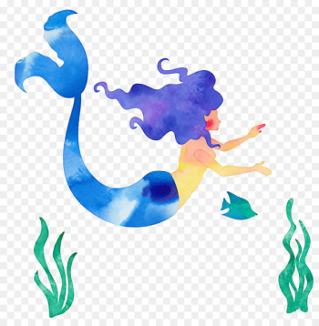 The Little Mermaid Cartoon Illustration - Vector Mermaid material 