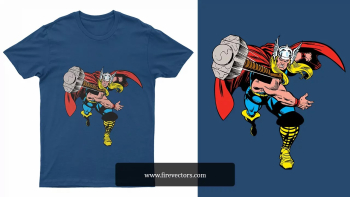 The Mighty Thor T-Shirt Design Vector Free Download The Mighty Thor T-Shirt Design Vector Free Download