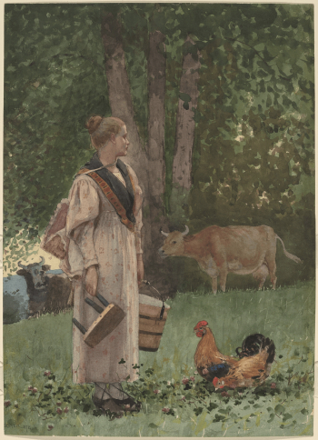 The Milk Maid (1878) by Winslow | Free Photo - rawpixel The Milk Maid (1878) by Winslow | Free Photo - rawpixel