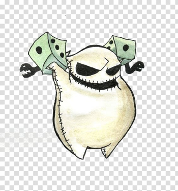 The Nightmare Before Christmas: Oogies Revenge Oogie Boogie Jack Skellington Boogeyman Drawing, White monster transparent background PNG clipart