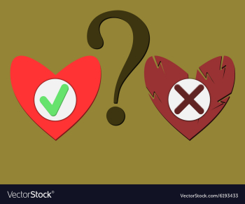 The question of choice vector image The question of choice vector image