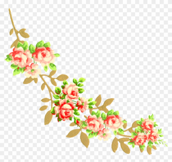 The Second Digital Corner Clip Art Is A Lovely Flower - Invitation Borders Designs Png