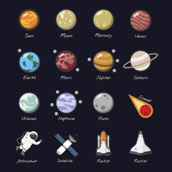 The solar system vector The solar system vector