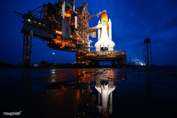 The space shuttle Atlantis is seen shortly af.. | Free public domain photo - 440780
