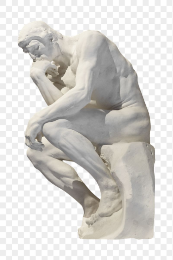 The Thinker statue png sticker, | Free PNG - rawpixel