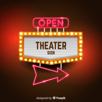 Theatre sign background Free Vector Theatre sign background Free Vector