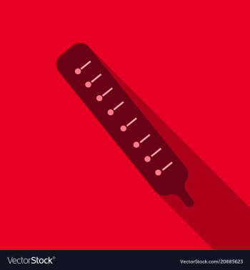 Thermometer medical a glass thermometer for vector image