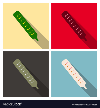 Thermometer medical a glass thermometer for vector image