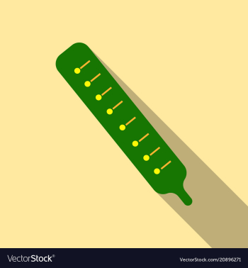 Thermometer medical a glass thermometer for vector image