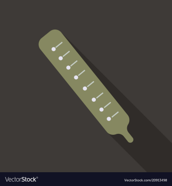 Thermometer medical a glass thermometer for vector image