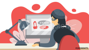 Thief steal personal data with password Thief steal personal data with password