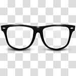 Things, black framed eyeglasses transparent background PNG clipart