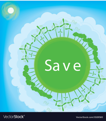 Think Green Ecology Concept vector image Think Green Ecology Concept vector image
