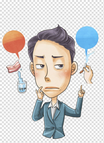 Thinking man transparent background PNG clipart