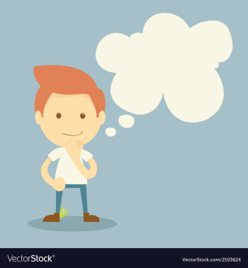 Thinking vector image Thinking vector image