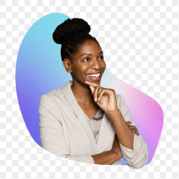 Thinking woman png, transparent background | Free PNG - rawpixel