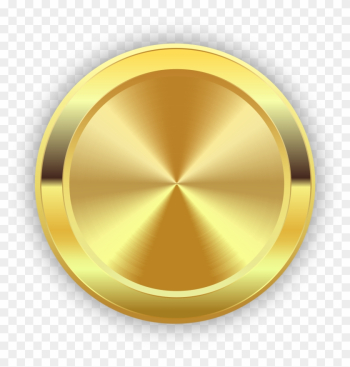 This Free Icons Png Design Of Round Golden Badge - Gold Circle Icon