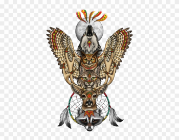 This Illustration Was Inspired My Native American Totem - Totem Native American Deer This Illustration Was Inspired My Native American Totem - Totem Native American Deer