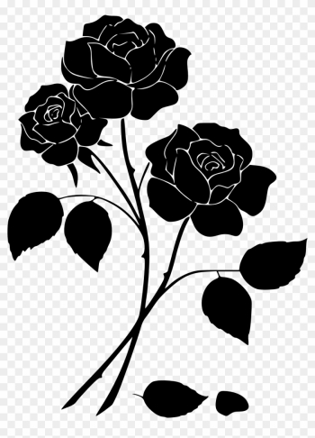 This Site Contains All Information About Red Rose Silhouette - Rose Bouquet Silhouette