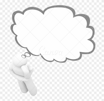 Thought Cloud Thinker Blank Copy Space Thinking Person - Thought Bubble Question Mark