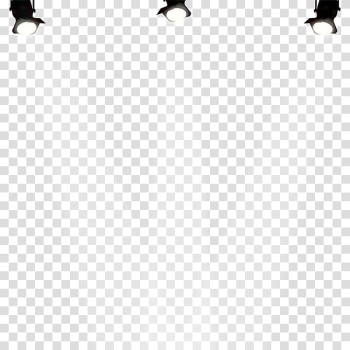 Three black stage lights illustration, Spotlight, Stage lighting effects transparent background PNG clipart