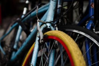 three blue bicycles three blue bicycles