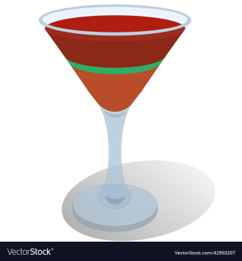 three colour cocktail in nice cocktail glass three colour cocktail in nice cocktail glass
