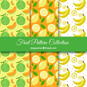 Three fruit patterns Three fruit patterns