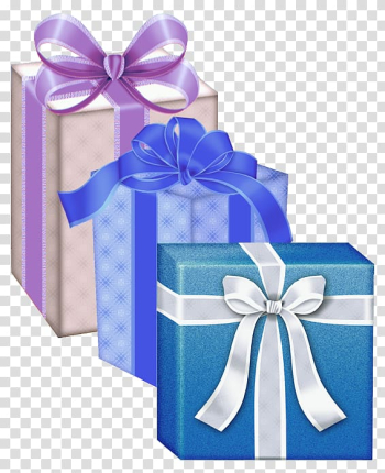 Three gift boxes illustration, Christmas gift , Present Boxes transparent background PNG clipart