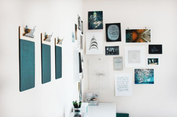 three green clipboards on wall three green clipboards on wall