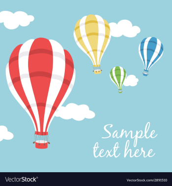 Three hot air balloons vector image Three hot air balloons vector image