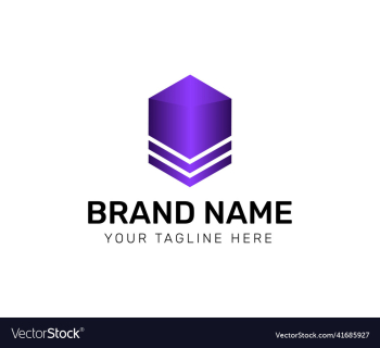 three layer creative cube gradient logo three layer creative cube gradient logo