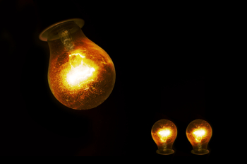 Three Lightened Bulbs Illustration Three Lightened Bulbs Illustration