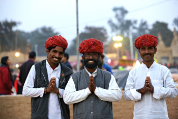 Three Men Showing Prayer Hands