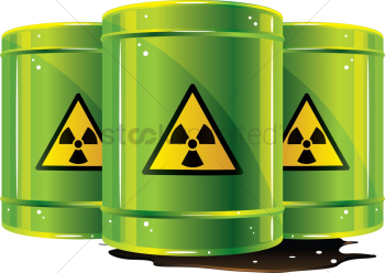 Three radioactive containers Three radioactive containers