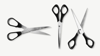 Three scissors collage element psd | Free PSD - rawpixel